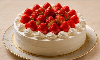 苺のデコレーションケーキ